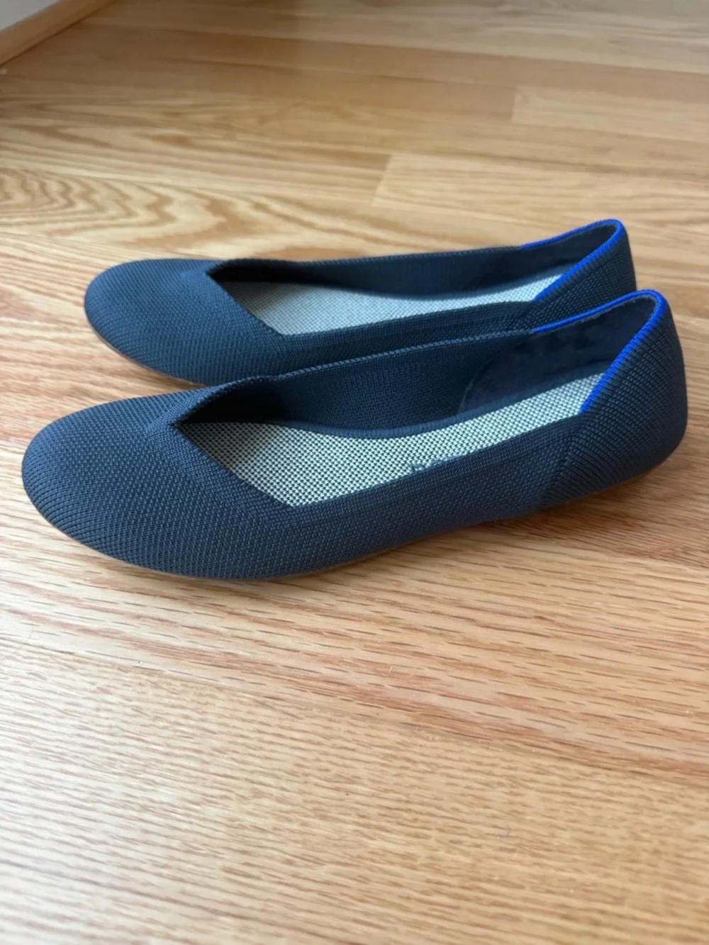 NWOB Rothy's Maritime Navy The Flat Round Toe Slip on Shoes Ballet Flat - Size 7